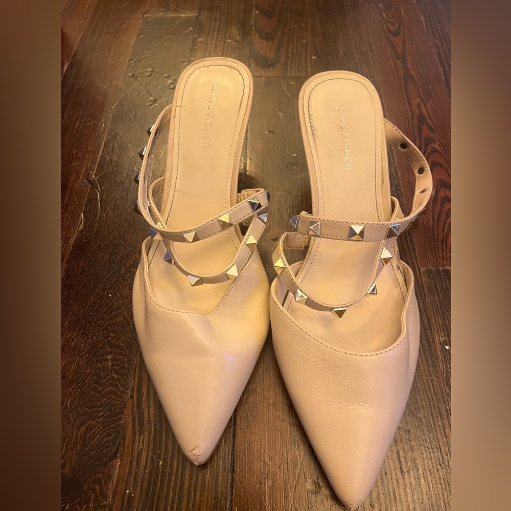 Valentino Women's Cream Studded Heels